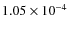 $1.05\times 10^{-4}$