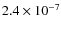 $2.4\times10^{-7}$