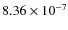 $8.36 \times 10^{-7}$
