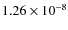 $1.26 \times 10^{-8}$
