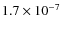 $1.7\times10^{-7}$