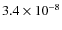 $3.4\times10^{-8}$