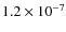 $1.2\times10^{-7}$