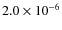 $2.0 \times 10^{-6}$