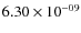 $6.30 \times 10^{-09}$