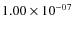 $1.00 \times 10^{-07}$