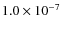 $1.0\times10^{-7}$