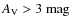 $A_{\rm V}>3~{\rm mag}$