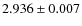 $2.936 \pm 0.007$