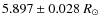 $5.897 \pm 0.028~R_\odot$