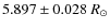 $5.897 \pm
0.028\ R_{\odot}$