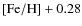 $\rm [Fe/H]+0.28$