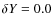 $\delta Y=0.0$