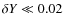 $\delta Y \ll 0.02$