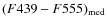 $(F439-F555)_{\rm med}$