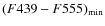 $(F439-F555)_{\rm min}$