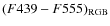 $(F439-F555)_{\rm RGB}$