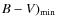 $B-V)_{\rm min}$