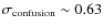 $\sigma_{\rm confusion}\sim 0.63$