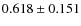 $0.618 \pm 0.151$