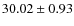 $30.02 \pm 0.93$