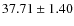 $37.71 \pm 1.40$