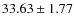 $33.63 \pm 1.77$