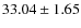 $33.04 \pm 1.65$