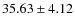 $35.63 \pm 4.12$