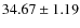 $34.67 \pm 1.19$