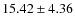 $15.42 \pm 4.36$