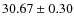$30.67 \pm 0.30$