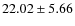$22.02 \pm 5.66$