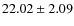 $22.02 \pm 2.09$