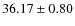 $36.17 \pm 0.80$