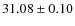 $31.08 \pm 0.10$