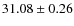 $31.08 \pm 0.26$