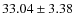 $33.04 \pm 3.38$