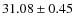 $31.08 \pm 0.45$