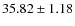 $35.82 \pm 1.18$