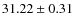$31.22 \pm 0.31$