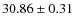 $30.86 \pm 0.31$