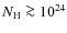 $N_{\rm H} \ga10^{24}$
