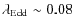 ${\lambda}_{\rm Edd} \sim 0.08$