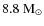 $8.8~{\rm M}_\odot$