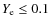 $Y_{\rm e}\le 0.1$