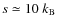 $s\simeq 10~k_{\rm B}$