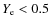 $Y_{\rm e} < 0.5$