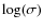 $\log (\sigma)$