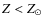 $Z <Z_\odot$
